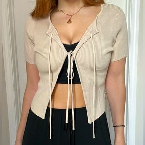 Tie Cardigan